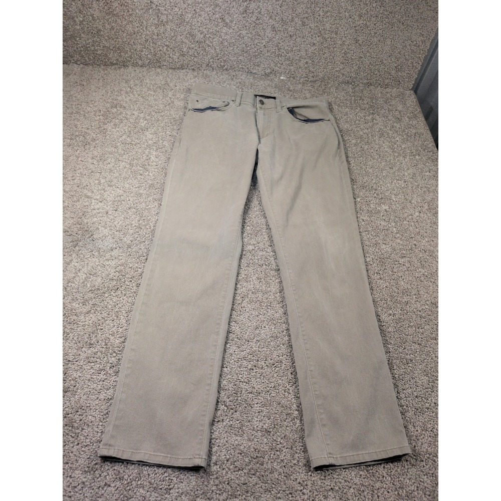 Brooks Brothers Mens 34x32 Tan Cotton‎ Lyocell Stretch 5-Pocket Pants Khaki